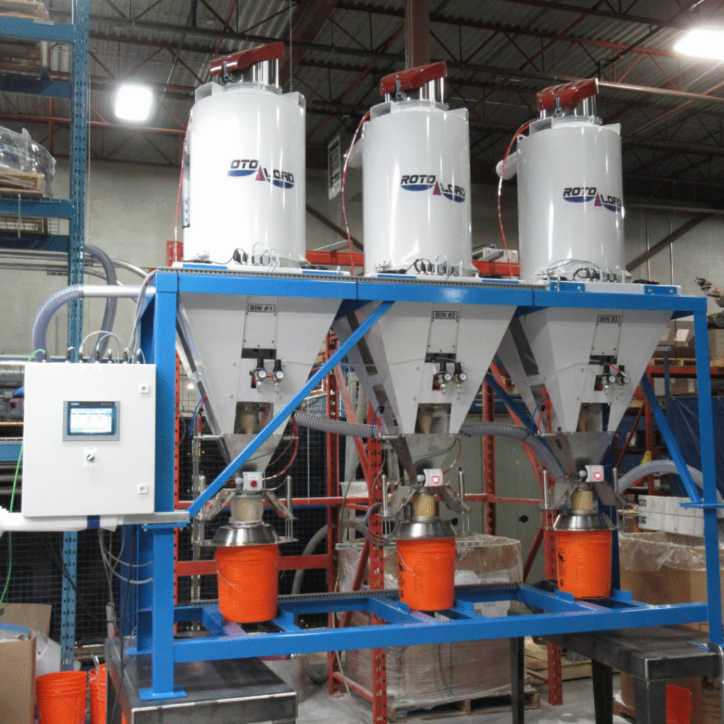 Multi color bucket filling station